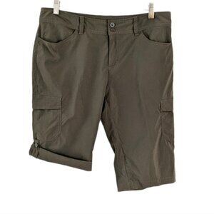 PATAGONIA roll up cargo light weight trail hiking shorts khaki green size 10 @Z